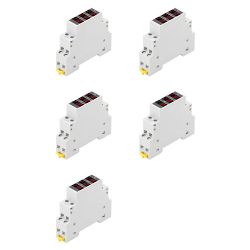 5X Modular LED Digital Three-Phase Voltmeter for Din Rail Voltage Meter AC80-500V