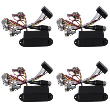 4X 2-Band Actieve Basgitaar EQ Equalizer Voorversterker Circuit Pick- Zwart