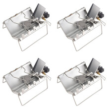 4X Réchaud de Camping Extérieur Portable Coupe-Vent Haute Puissance Cassette Cuisinière à Gaz Accessoires de Pique-Nique