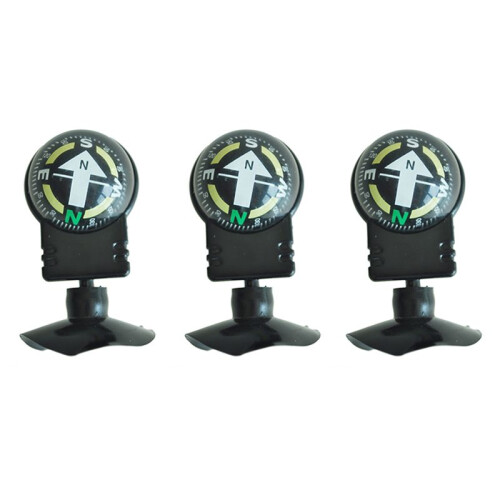 3X Kompass Kugelkompass Compass Autokompass Boot KFZ Navigation Saugnapf