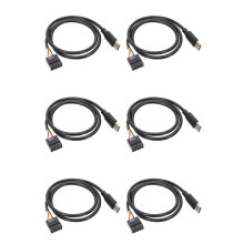 6 Stück USB 9Pin auf USB Typ C Kabel für Computer Motherboard zu USBC Sekundärbildschirm PC LCD Bildschirm 9Pin USB Kabel Adapter