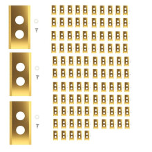 108Pcs Lawn Mower Cutting Blade Replacement Grass for Luba Robot Lawnmower Trimmer Cutting Blade Double Hole,B