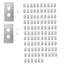 108Pcs Lawn Mower Cutting Blade Replacement Grass for Luba Robot Lawnmower Trimmer Cutting Blade Double Hole,A