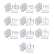 10X 2 in 1 White 24 Pieces Microscope Slides Staining Rack Dish Set