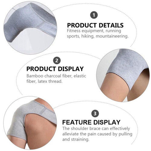 2X Shoulder Stability Bandage Compression Adjustable Right Left Shoulder Brace Fitness Shoulder Support Bandage L 2