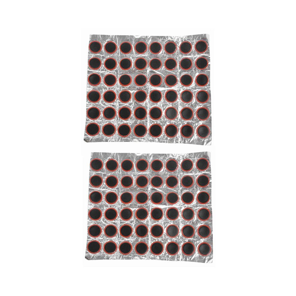 96 Pcs Bicycle Bike Repair Puncture Repair Tire Tyre Rubber Patch Mountain Bicycle Cycling Repairing Tools Light/Black/Red 6031559369878