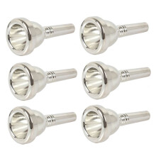 6X 12C Pequena Cana Trombon Plata Boquilla Nuevo