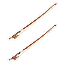 2X Chic and Professional 1/2 Violin Bow Brown Bow for Violins with Premium,Practical and Sturdy Violin Accessories