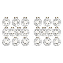 20X Magnetische Golfhut-Clips, Ballmarkierungshalter für Golfhandschuhe, HüTe, Taschen, Kappen, VisiergüRtel, Silber