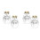 Bathroom Faucet Knobs Replacement, Bathtub Faucet Handles 2 Pair Hot and Cold 4 Knobs for Delta LDR Delex Peerless 1