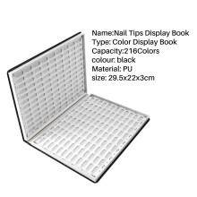 216 Kleuren Nagel Tips Display Boek Diy Nail Art Tonen Plank Gel Kleurenkaart Grafiek Schilderij Display Board Zwart