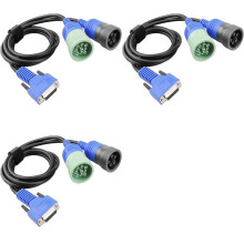 3X Cabo Tipo Y para Caminhão PN 493148 Adaptador Deutsch de 6 Pinos + 9 Pinos para Ferramenta Detectora de Falhas de Caminhão Nexiq USB Link