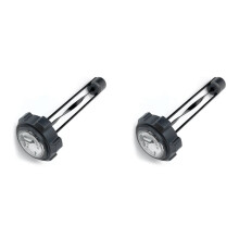 2X Snowmobile Screw Non-Vented Gas Fuel Caps with Gauge Mechanical Diesels Fuel Tanks Level Gauge