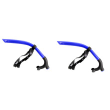 2X Silikon Schwimmen Front Atemen Schlauch Tauchen Training für Die Erwachsene Schnorchel Tauchen Schlauch zum Schwimmen und Tauchen Ausrüstung,Blau