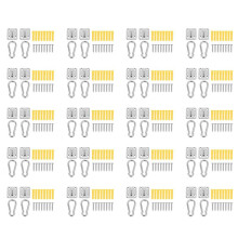 40 Sets of Suspended Ceiling Wall Mount U-Shaped Hooks Stainless Steel Metal Base Plate with Hook
