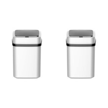 2X Lixo Inteligente para Cozinha e Banheiro, Reciclagem Automática com Sensor, Lixeira Elétrica, Lixeira À Prova D'Água para 13L