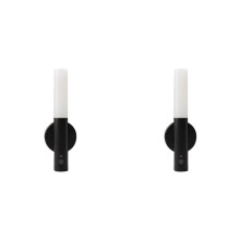 2X Intelligent Human Body Induction Night Lights LED Rechargeable Corridor Wall Light Toilet Wall Induction Black