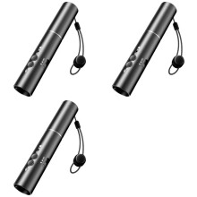 3X Apito Eletrônico com Carregamento USB, Apito Esportivo Portátil e Lanterna para Futebol, Futebol, Salva-Vidas, Sala de Aula