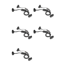 5X Câble D'Extension OBD2 16 Broches de 60 cm de Long avec Interrupteur, Adaptateur de Fil Plat, Prise de Conversion OBD 16 Broches Mâle Vers 2