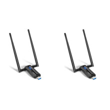 2X EDUP AX1672 WiFi 6E Adapter 3000Mbps High-Speed USB 3.0 Tri-Band 2.4G/5G/6G Wireless Network Card with Antenna