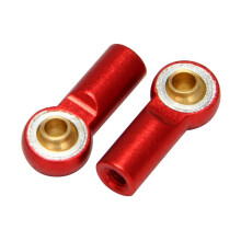 60Pcs M3 Barra de Acoplamiento de la Articulación de Rótula Focas Cabeza de Bola Barra de Lazo Fin de 1/10 Rc Camión Coche Camión Calesa Rojo