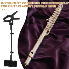 2X Instrument Condenser Microphone Clip for Flute Clarinet Piccolo Oboe Universal Stand Brackets Mic Rack Mount