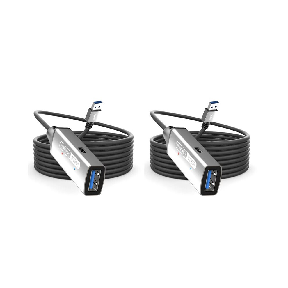 2X Usb 3.0 Active Extension Cable With Booster Active Usb 3.0 Extender Cable Usb 3.0 Extension Cord Male To Female 10M 6032692753685