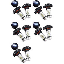 10x 5202 H16 PS24w High Power 100w 6000k Super White Led Nebbia Drl Lampadina