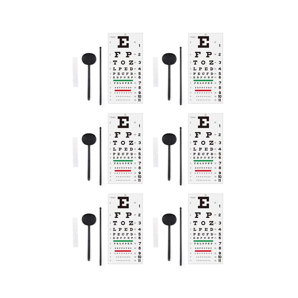 6X Eye Chart, Eye Chart No Fading for School Home Physical Examination Center Visual Acuity Measuring Educational