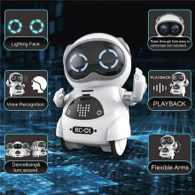 2X RC Pocket Robot for Kids with Interactive Dialogue Conversation, Voice Recognition, Chat Record, Singing
