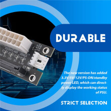 4 In 1 4Pin//ATX 6Pin/4Pin Dual PSU Meerdere Voedingsadapter Synchrone Voedingskaart Voeg 2PSU Toe met LED