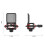 2X Microphone Shock Mount with Microphone Filter Windscreen Reduce Noise Anti Vibration Screen Stable Easy Install,Red 7