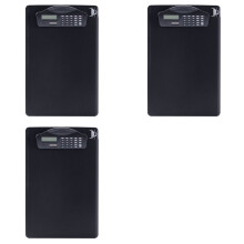 3X Multifunctional Clipboard with Binder Calculator Writing Pad Pen Slot & Scale for A4 Paper File Suitable