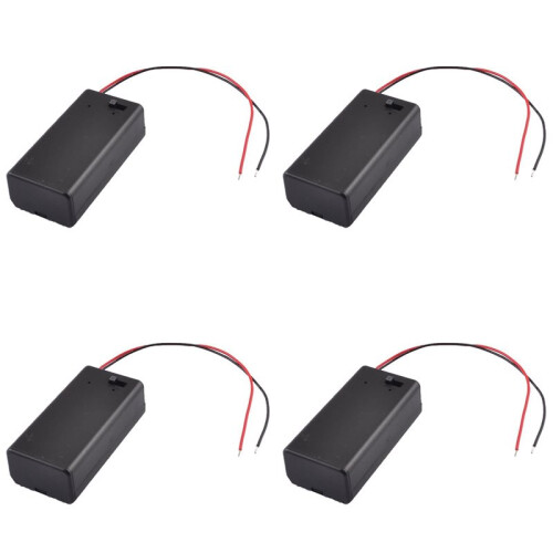 4X Black Plastic Storage Pair SBH-9V Batteries  Battery Holder Case Box