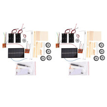 2X Coche Vehículo Rc Solara Diy de Madera Juguetes Rc de Ensamble de Madera Modelo de Ciencia Juguete Educativo Inteligencia