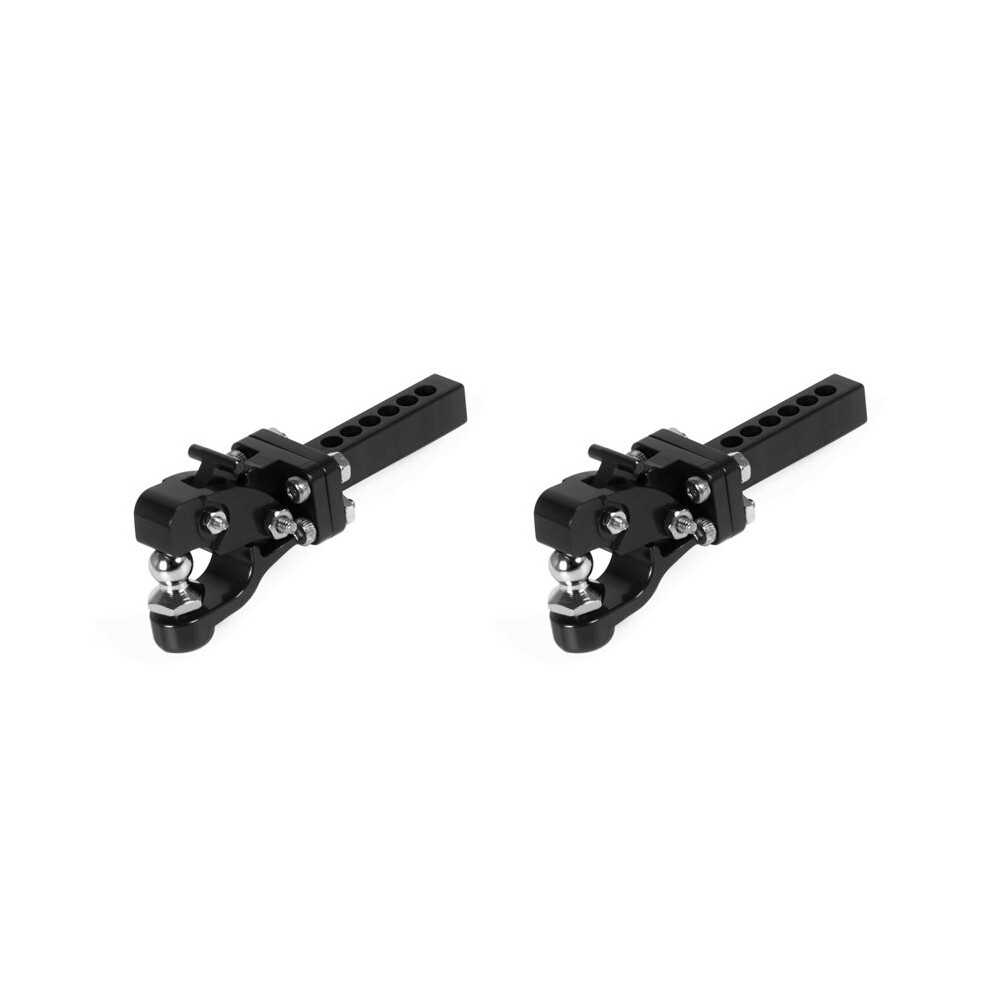 2X Cnc Metal Trailer Tow Hook Drop Hitch For 1/10 Rc Crawler Car Trx4 Axial Scx10 90046 Redcat, Black 4713004604728