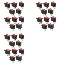 30 PZ -Off KCD11 2Pin 2P Nero Rosso Barca Auto Interruttore un Bilanciere 3A 250V 6A 125V AC Pulsante KCD1-11 10X15 10X15 KCD117
