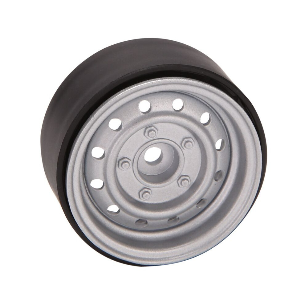 12Pcs Metal 1.9Inch Beadlock Wheel Rim Hub For 1/10 Axial Scx10 90046 Trx4 Rc4wd D90 D110 12 Small Holes Silver 4711352771437