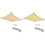 2 Set 2x2 Meter Rectangular Square Shade Sail Outdoor Window Shade Sail Breathable Extra Large Shade 2