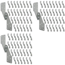 150 Stück Strong-Tie H2.5A, Feuerverzinkter Stahl, Strapazierfähige Hurrikan-Binder, Hurrikan-Gurte, Binder für Dachsparren