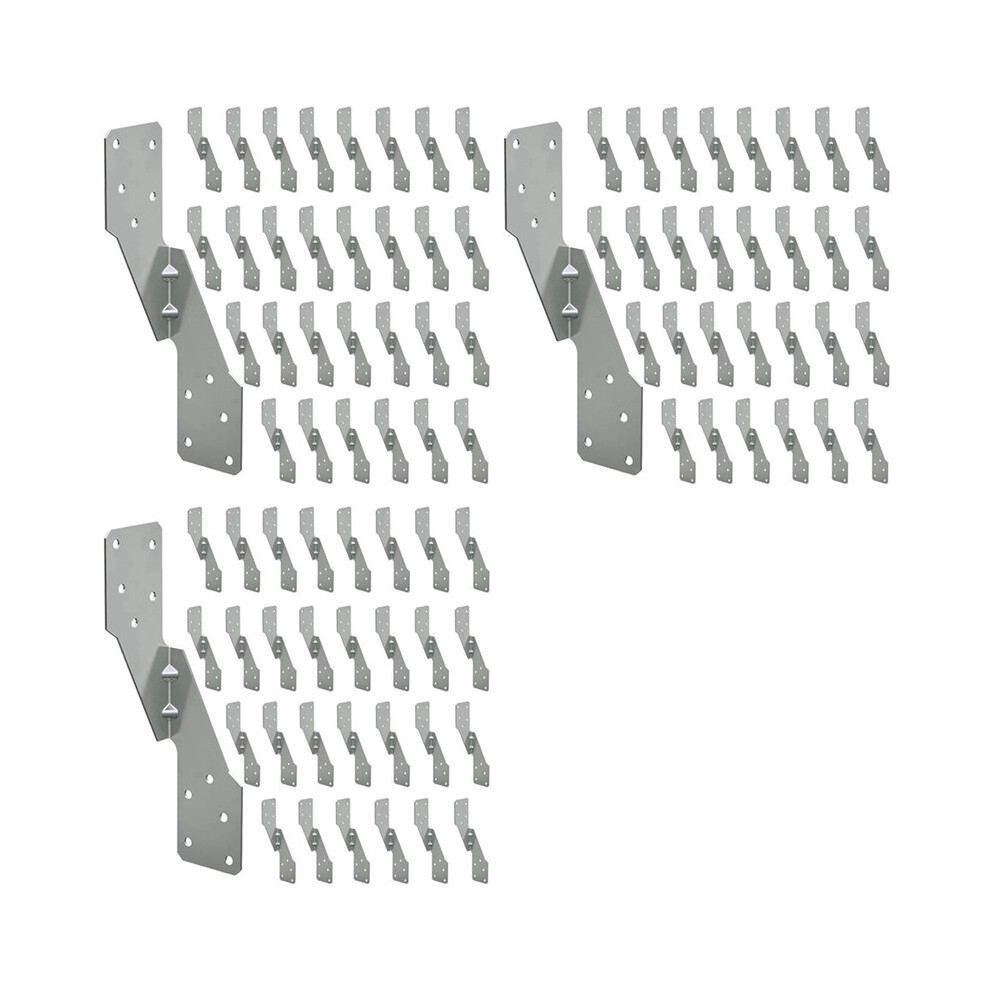 150Pcs Strong-Tie H2.5a, Hot-Dip Galvanized Steel Heavy Duty Hurricane Tie, Hurricane Straps Trusses/Rafters Ties 4711998026717
