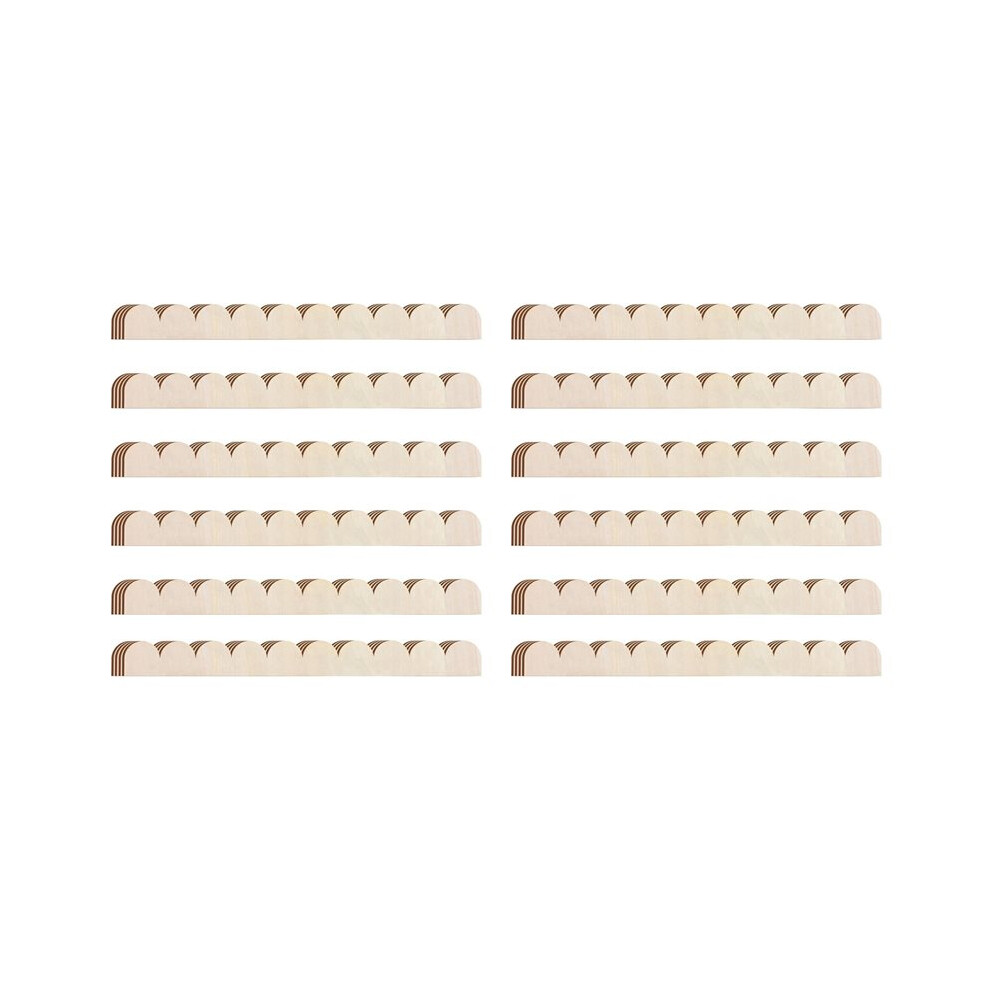 48Pcs Unfinished Scalloped Decorative Wood Trim Decorative Wood Molding Diy Moulding Trim For Home Wall Cabinet Shelf 6031045846326