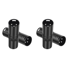 4 Pack XLR Male to Male Adapter,3Pin XLR Connector, for Mixer, Microphone, Power Amplifier