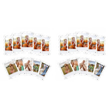 Confezione da 20 Cornici Magnetiche per Frigorifero In Acrilico da 2,36 X 3,54 Pollici, Smerlate, A Doppia Faccia, Cornice Magnetica per Frigorifero