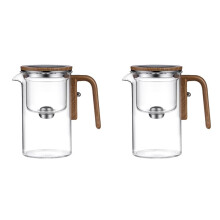 2X 600ml Magic Teapot Water Separation Glass Teapot Magic Teapot with Infuser Glass Teapot with Strainer