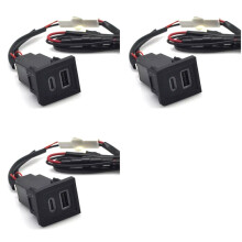 3X Car USB Charger PD Quick Charge QC3.0 Phone Charging Adapter Outlet for Multivan T5 2003-2015