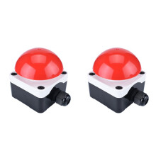 2X E-Stop Pedal Push Button Without Fixation Waterproof Self Reset Momentary Foot Mushroom