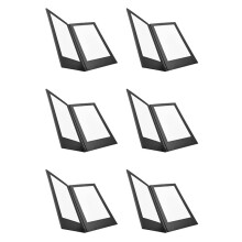 6X Rechargeable LED Light Menu Book PU Leather Display Book Night Club Restaurants Beer Bar Shop Cafe Two Pages