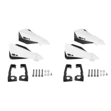 4x Protecteur Universel Blanc de Garde de Main de Motocross de Garde-Main de Moto pour le Protecteur de Guidon de Moto 22Mm