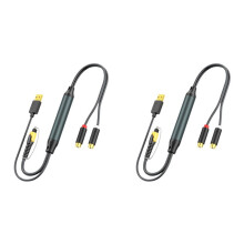 2X Cable de Conversión de Audio Óptico Digital A 2RCA para TV, Proyector, Salida de Audio Digital Óptico A Amplificador y Altavoces
